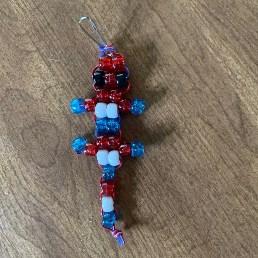 Baby Beaded Lizard Key chain